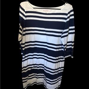 Lilly Pulitzer Cassie Navy and White Striped Mini Dress